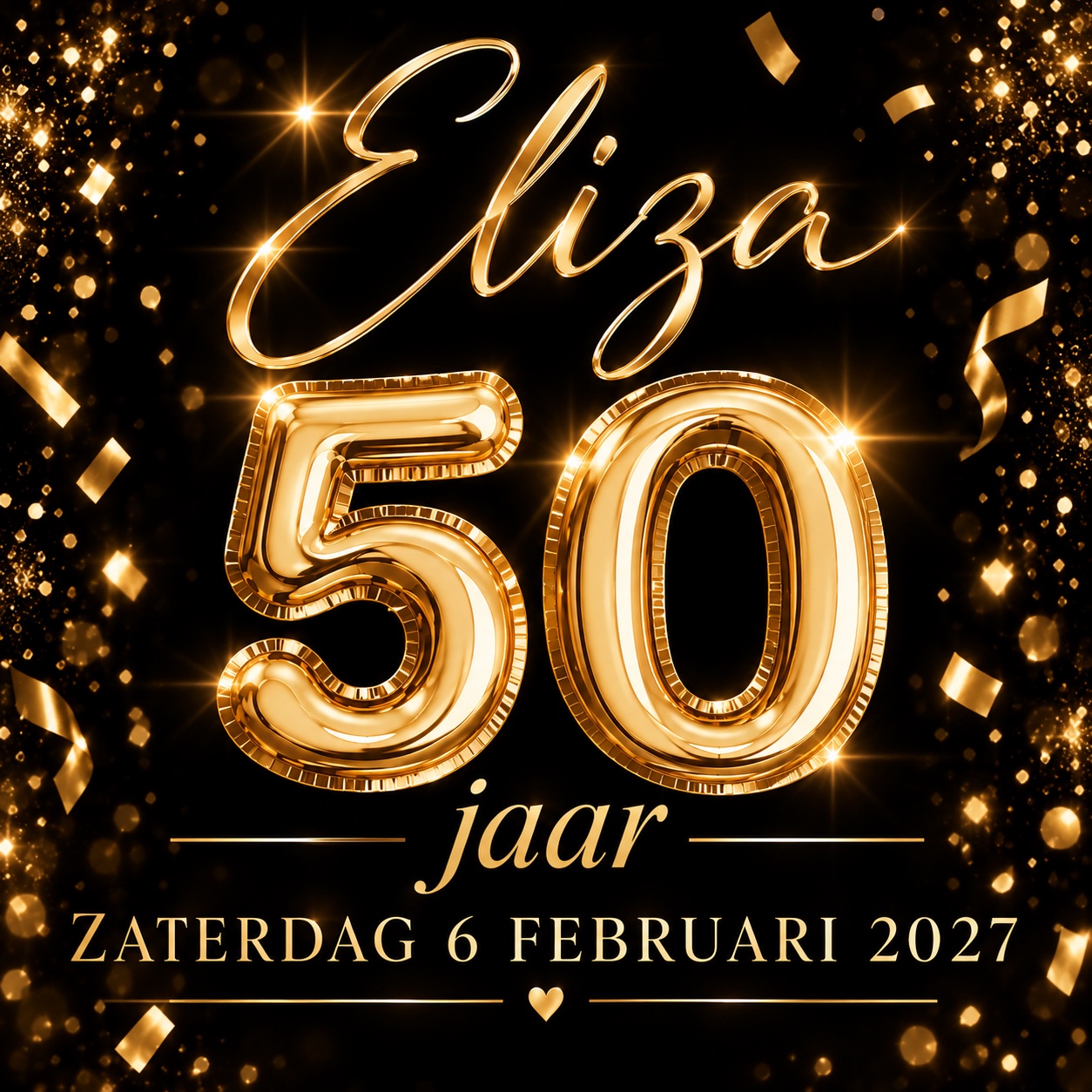 Eliza 50 jaar, zaterdag 6 februari 2027
